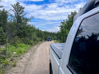 Driving the Iriam Lake Road.
