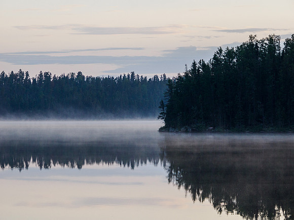 Morning mist over Bunny Lake.