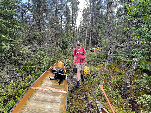 On the 400m portage north of Bunny Lake towards East Lunch Lake.