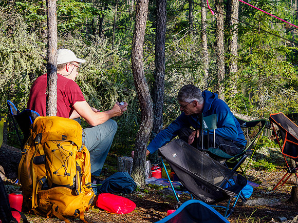 Camp on site "KU" in Bunny Lake.