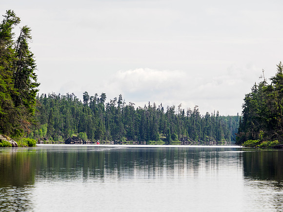 Paddling a gorgeous channel north of Bunny Lake.