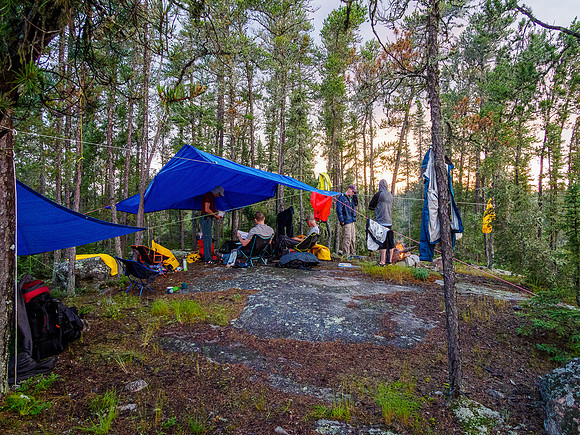 Camp on site "KU" in Bunny Lake.
