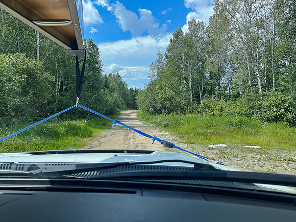 The Iriam Road at the Johnson Lake access point.