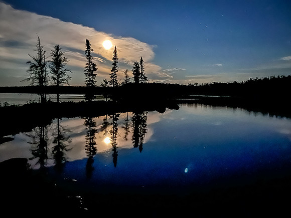 Moon over Bunny Lake.