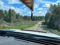 The Iriam Lake Road is a huge fire break after the 2021 wildfires.