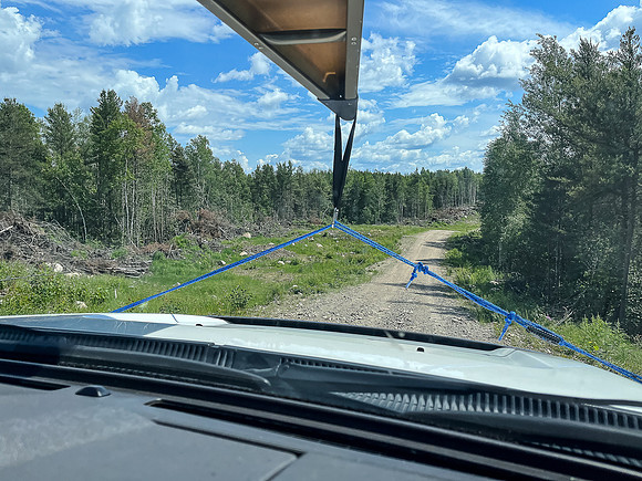 The Iriam Lake Road is a huge fire break after the 2021 wildfires.
