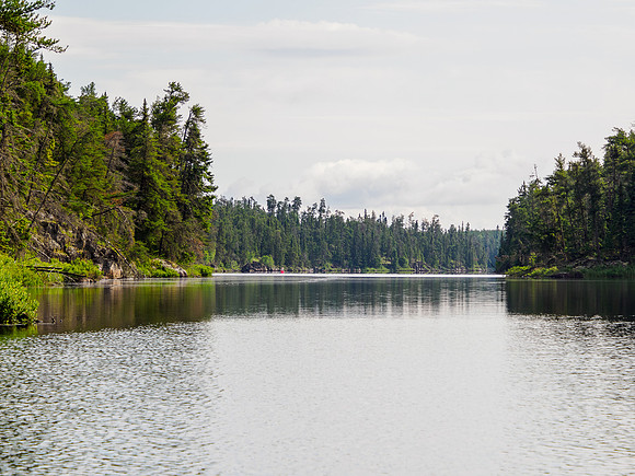 Paddling a gorgeous channel north of Bunny Lake.