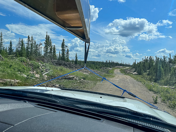 The Iriam Lake Road is a huge fire break after the 2021 wildfires.