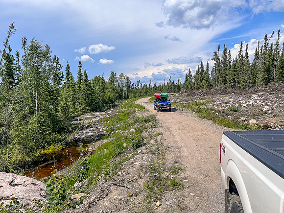 The Iriam Lake Road is a huge fire break after the 2021 wildfires.
