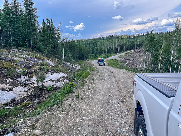 The Iriam Lake Road is a huge fire break after the 2021 wildfires.