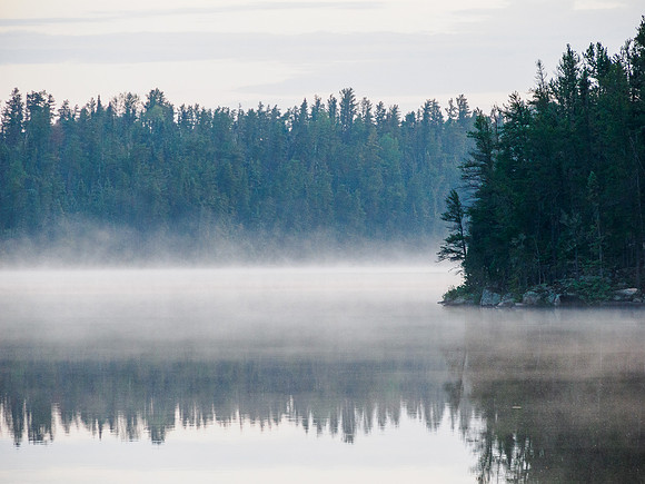 Morning mist over Bunny Lake.