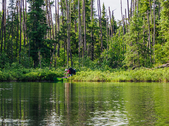 Chuck exits the 100m portage out of Bunny.