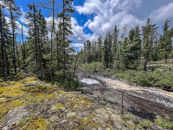 The 200m portage just north of East Lunch Lake is scenic.