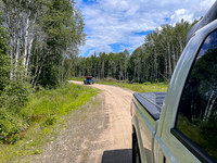 The Iriam Lake Road is a huge fire break after the 2021 wildfires.