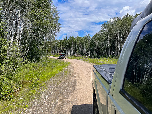 The Iriam Lake Road is a huge fire break after the 2021 wildfires.