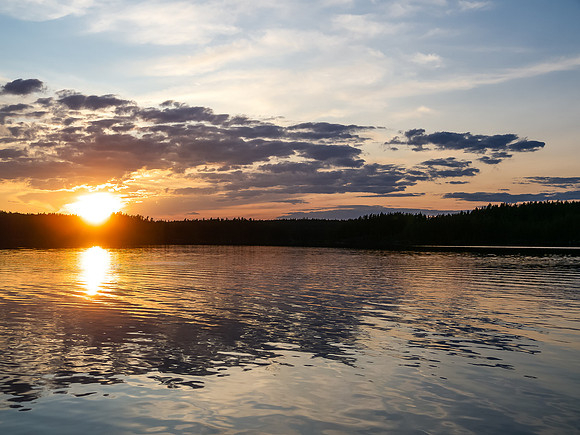 Sunset on East Lunch Lake.
