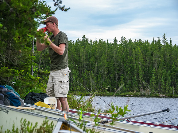 Lunch on Burnt Rock Lake.