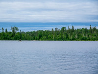 Paddling to Leano Lake on Saturday morning.