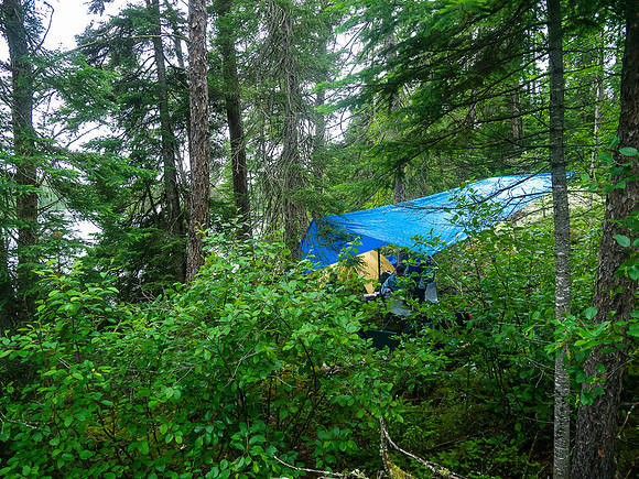 Our rustic campsite on Dragon Lake.