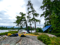 A deluxe camp site on Kilburn Lake.