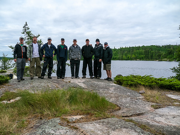 The group from left to right, Vern, Harold, Bill, Rod, Greg, Clarence, Josh, Mike.