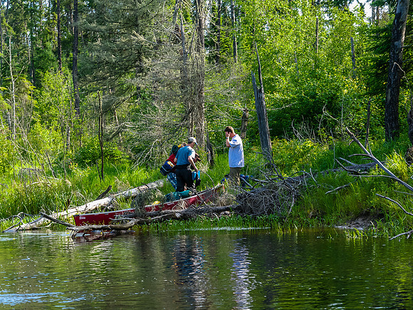 Paddling to Leano Lake on Saturday morning.