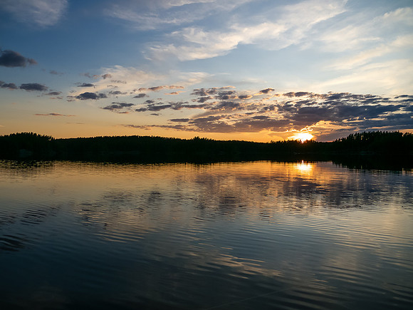 Sunset on East Lunch Lake.