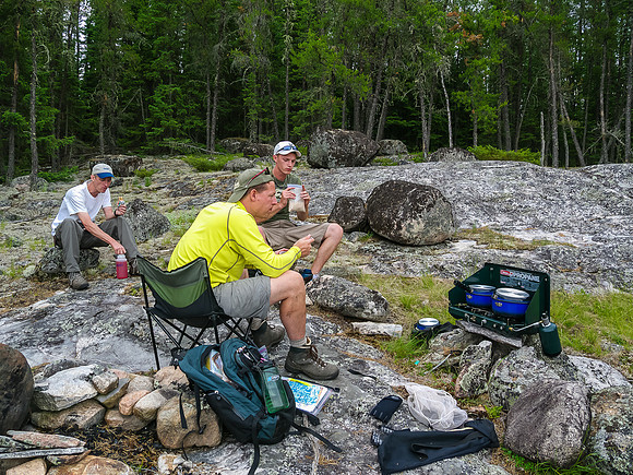 Lunch on Burnt Rock Lake.