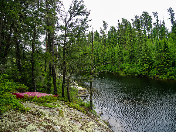 Our rustic campsite on Dragon Lake.