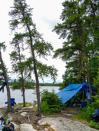 A deluxe camp site on Kilburn Lake.
