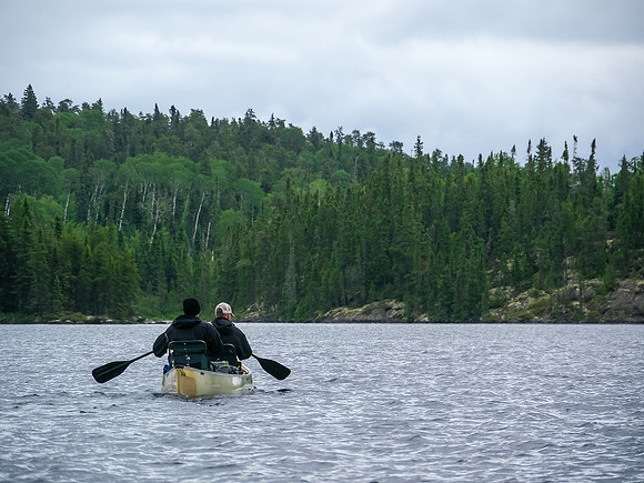 Paddling on Middle Kilburn Lake.