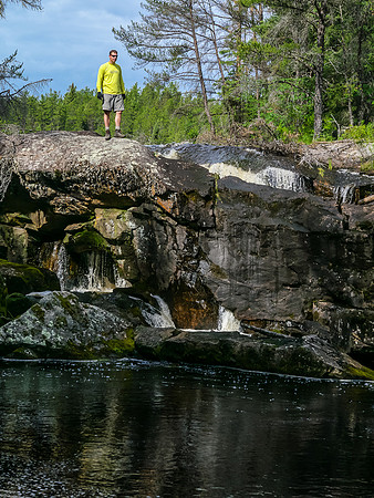 The "Rock Flake" portage towards Burnt Rock Lake.
