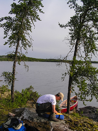 Packing up our Jestor Lake camp.