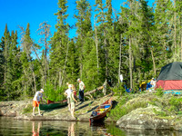 Camp is all set up, somewhere on Mather Lake.