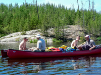 Planning our route as we continue down Mather Lake.