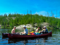 Planning our route as we continue down Mather Lake.