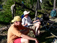A hot evening eating supper. The weather changes a lot in WCPP.