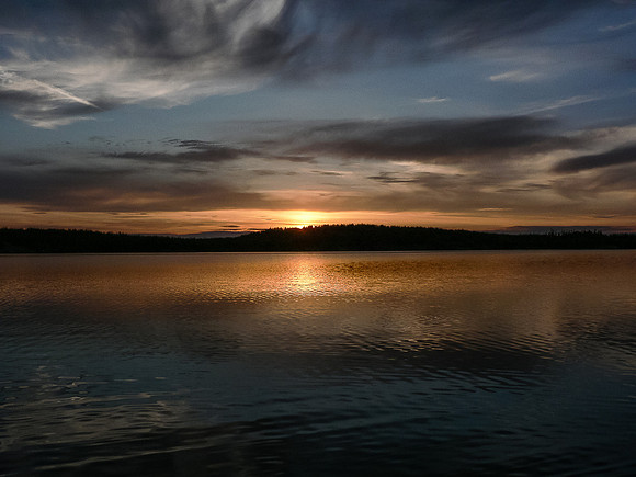 Sunset over Jestor Lake.