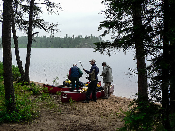 Preparing to leave our comfortable Garner Lake camp.