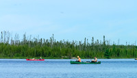Drifting into Mather Lake.
