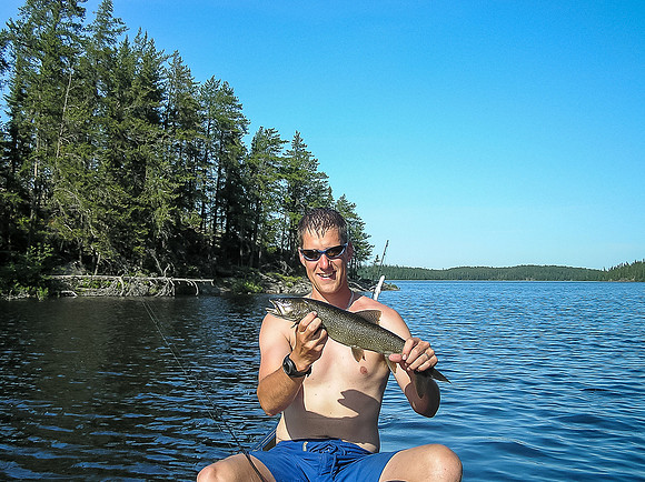 Vern with a Haggart Lake Trout.