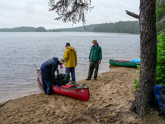 Preparing to leave our comfortable Garner Lake camp.