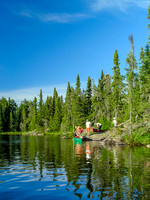 Camp is all set up, somewhere on Mather Lake.