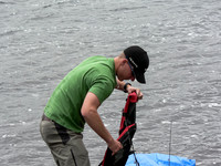Vern gets ready for the launch - always an exciting moment!