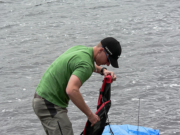 Vern gets ready for the launch - always an exciting moment!
