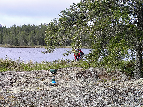 Breakfast on Tuesday along the Haggart River.
