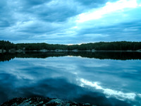 Finally settling in for the evening in camp at Crystal Lake after a long first day driving and canoeing.