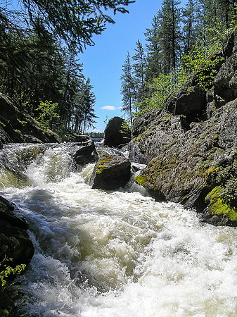 Another gorgeous falls that we portaged around. I believe this is where the Haggart dumps into the Gammon, but I'm not sure.