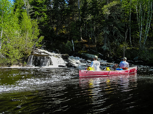 Fishing before a portage.