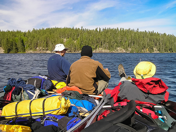 Drifting down Haggart Lake with the wind!